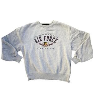 Big Cotton Gear for Sports Embroidered Air Force Langley AFB Sweatshirt M